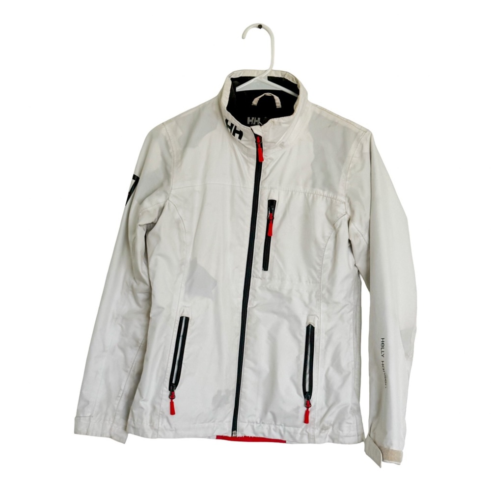 Helly Hansen White Jacket with Red Accents